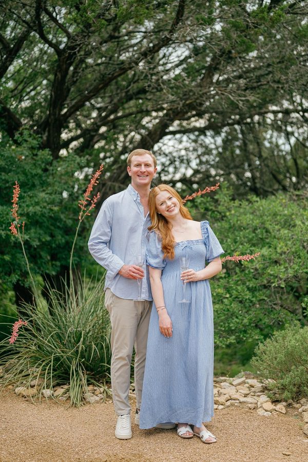 Rachel and Matthew celebrating their engagement